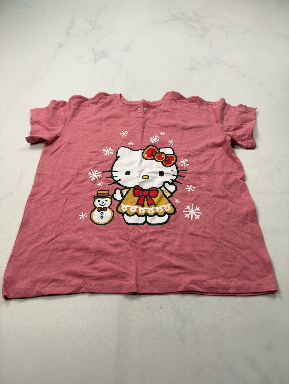 Old Navy Hello Kitty Graphic Tee Pink 2000s Retro - Girls L